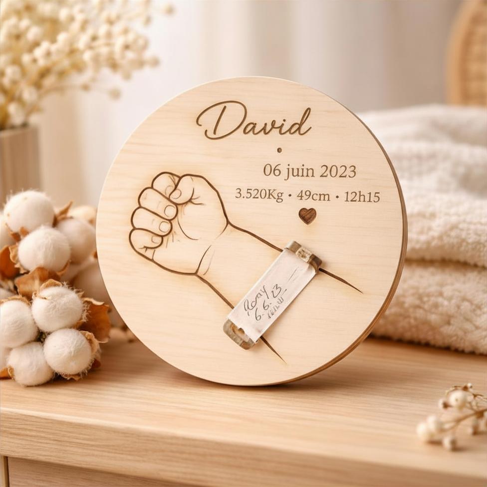 מזכרת לידה אישית עם חריטה