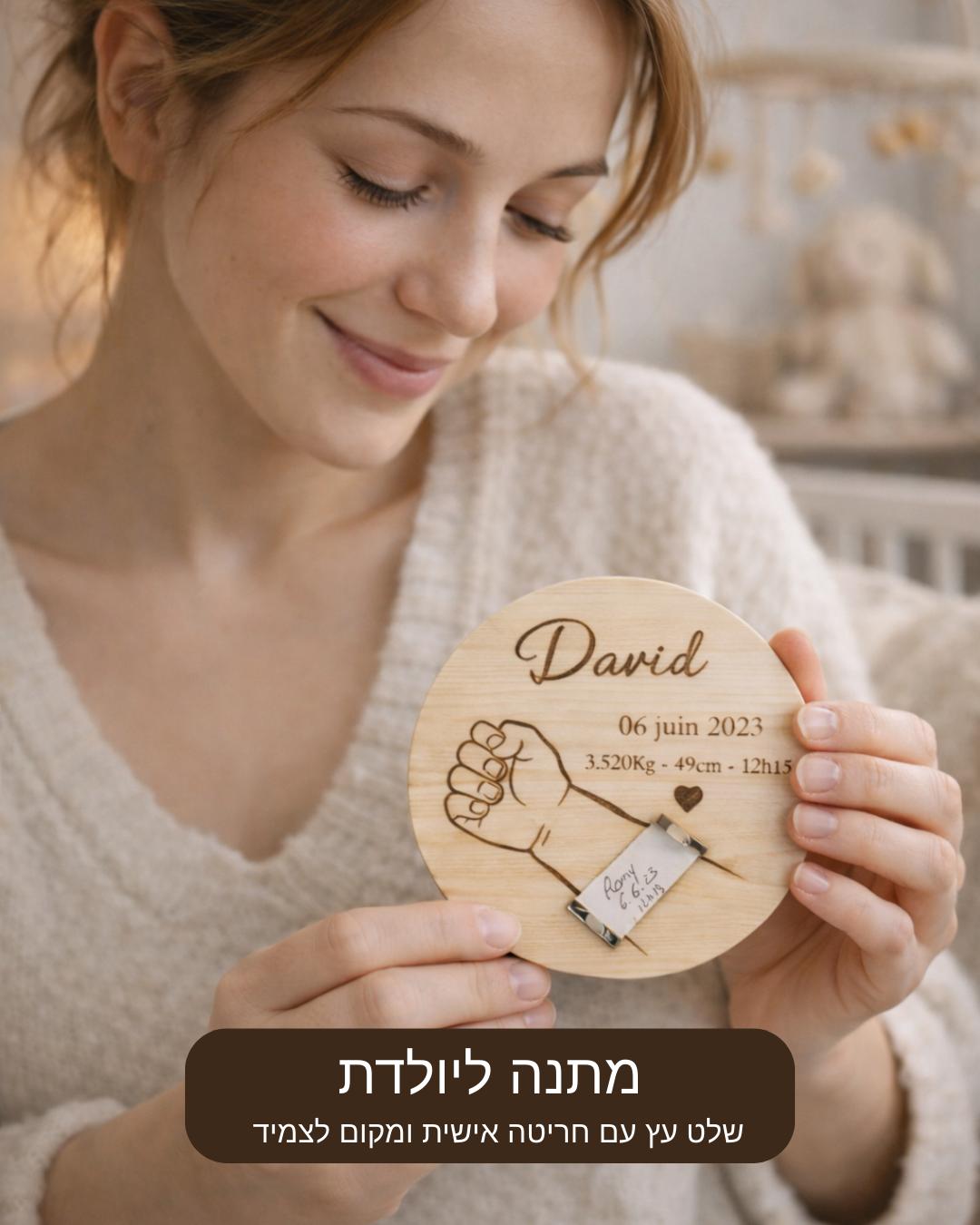 מזכרת לידה אישית עם חריטה