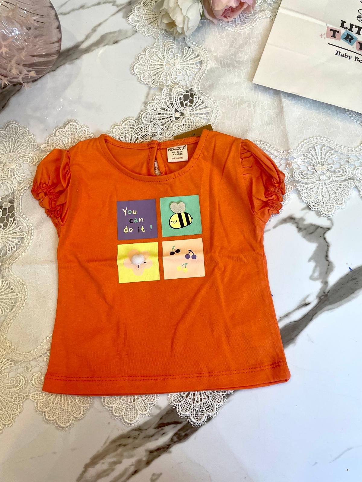 חולצה עם כיווצים בשרוול - מיקה